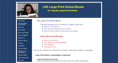 Desktop Screenshot of largeprintschoolbooks.com